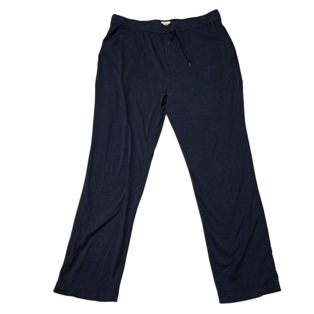 J.Crew Pajama Pants Men L Navy Blue Cotton Modal Stretch Sleep Lounge‎ BV321